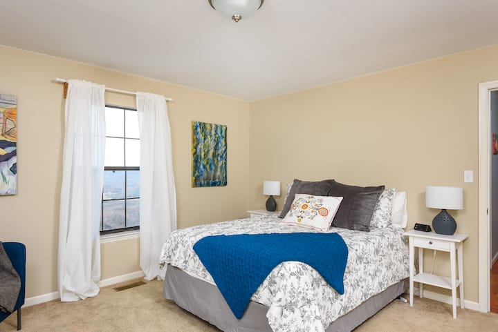 The Master Bed. Welcome to Cozytown.