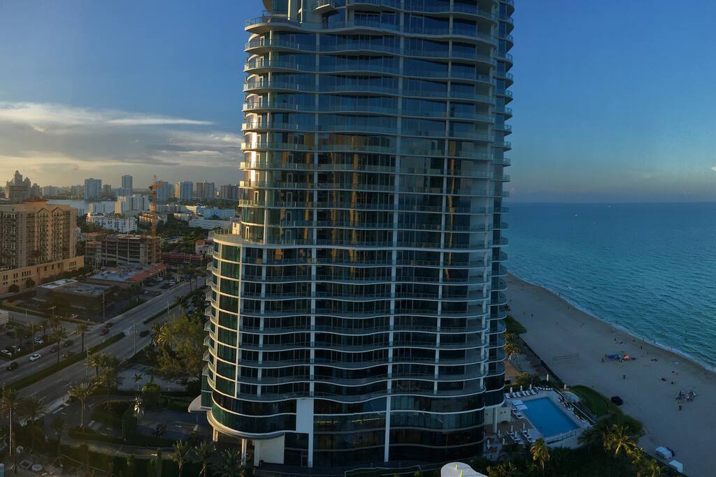 Great view city and Atlantic ocean