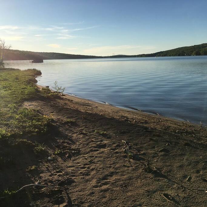 View to the north from Collins Point beach.