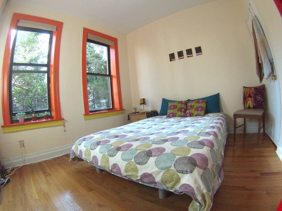 Your bedroom with a comfortable queen size bed