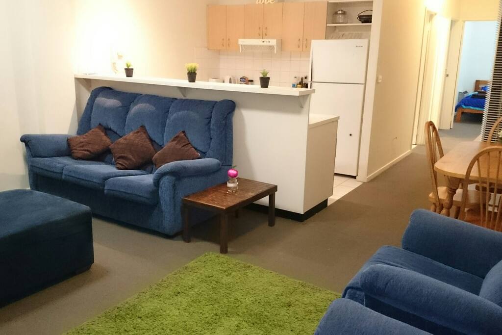 Spacious lounge area with lots of couches