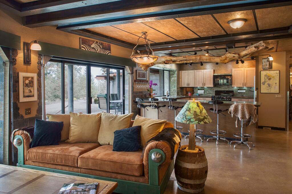 living room facing kitchen