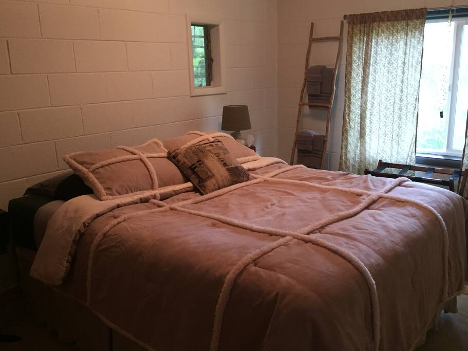 Queen size organic bamboo fiber firm bed.