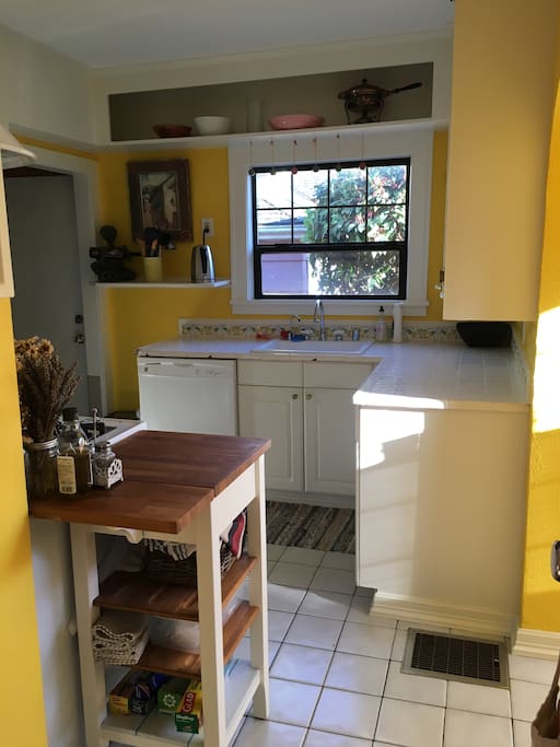 Fully stocked kitchen