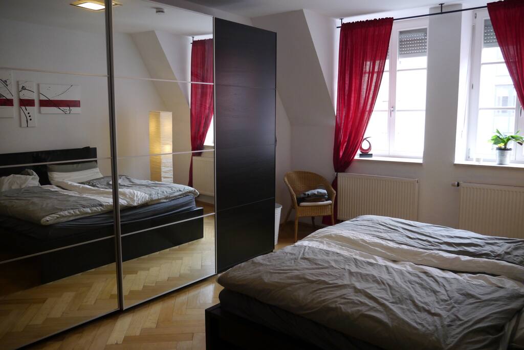 Bedroom with king-sized bed