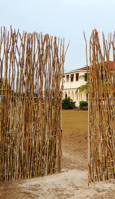 View from the front gate.