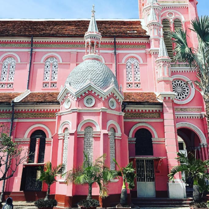 Pink church 2-min walk