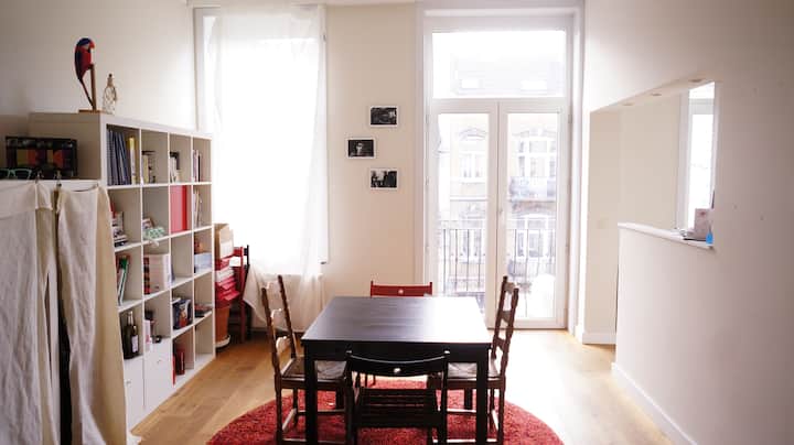 Private room in lovely flat-European Parliament