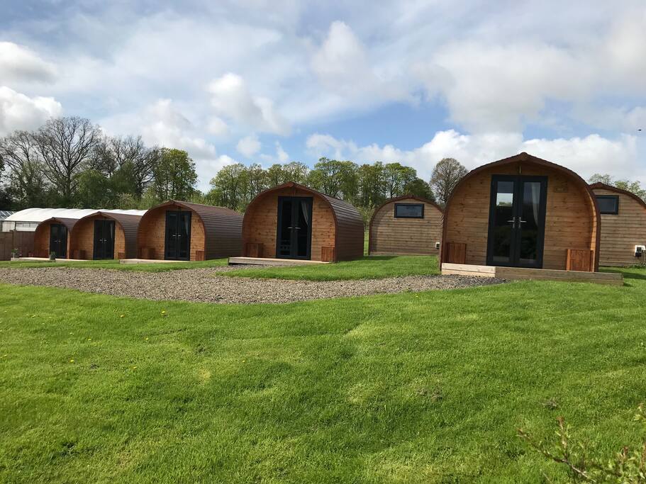 The village of 7 deluxe lodges.