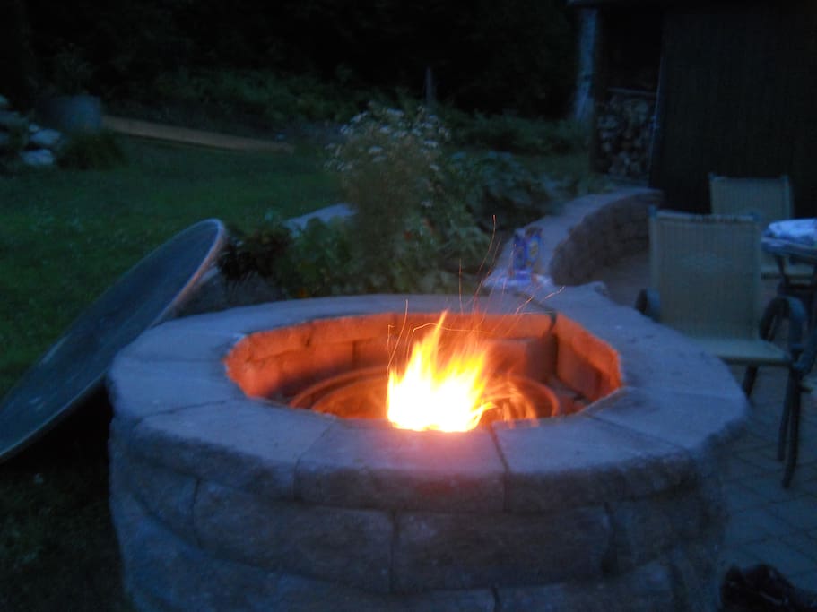 A pre built fire for your comfort!