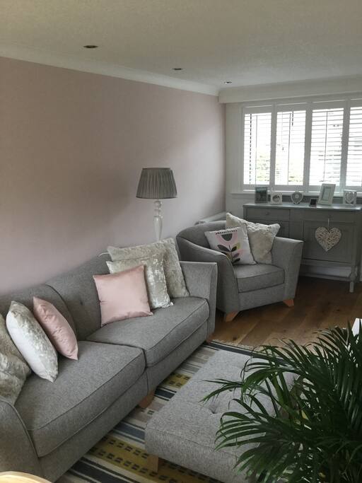 Living area with dining table