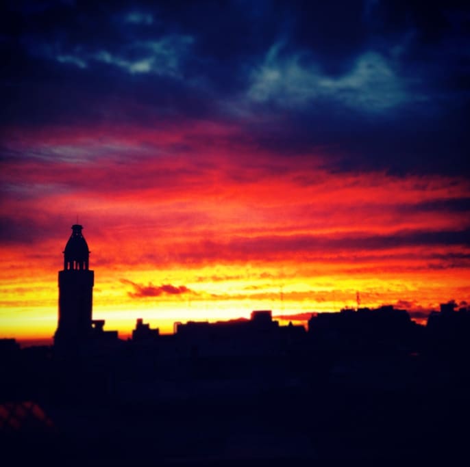 sunset from the terrace