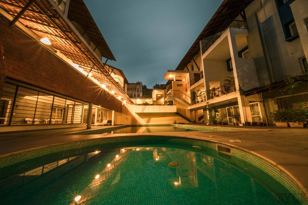 Pool at night
