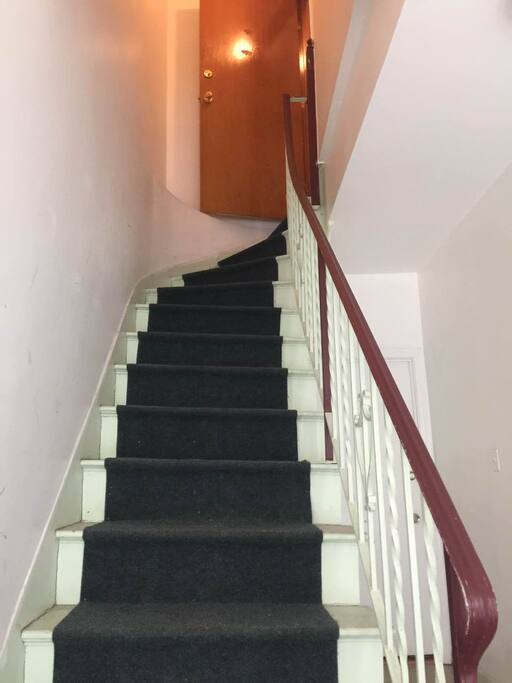 take the stairs to your room in second floor