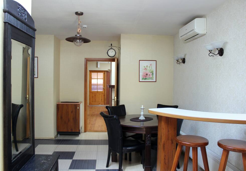The way to the living room and bedrooms