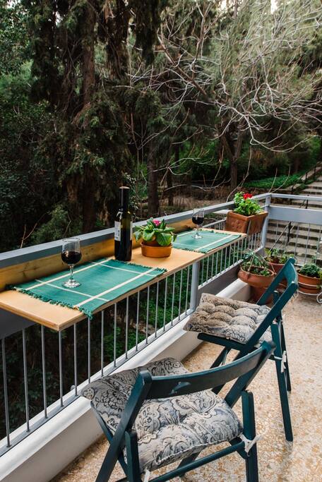 enjoy the park view at the balkony