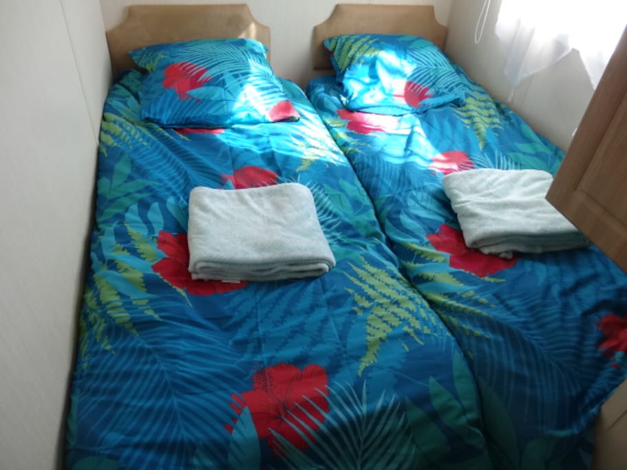 la chambre 1 avec 2 lits simples