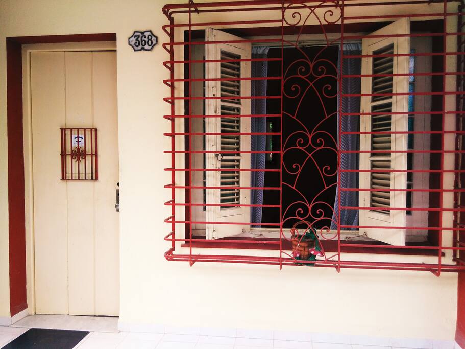 Heredia 368, La Habana, Cuba. Front view of the property from Heredia Street, but you have separate entrance through Patio.