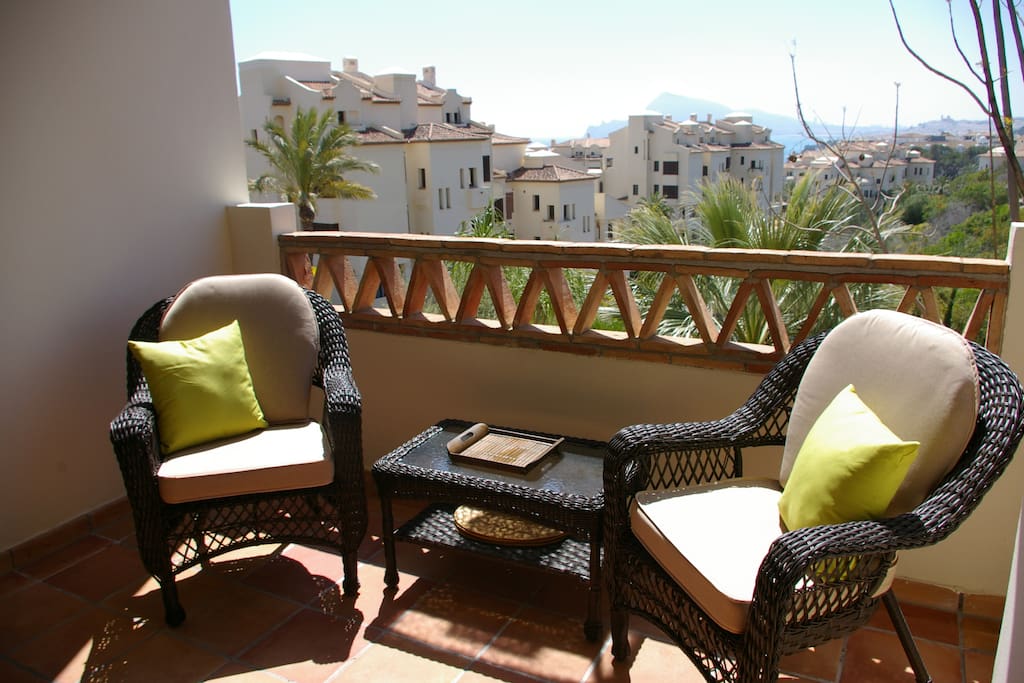 Relax on the south facing terrace until the sun sets.