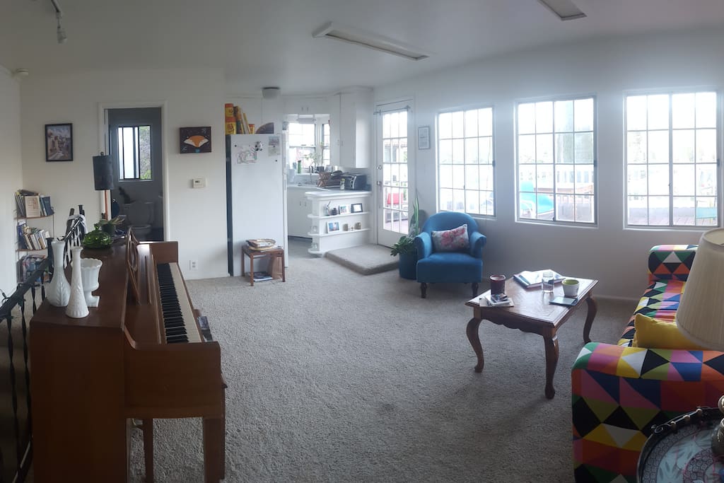 View of the living room from the front door