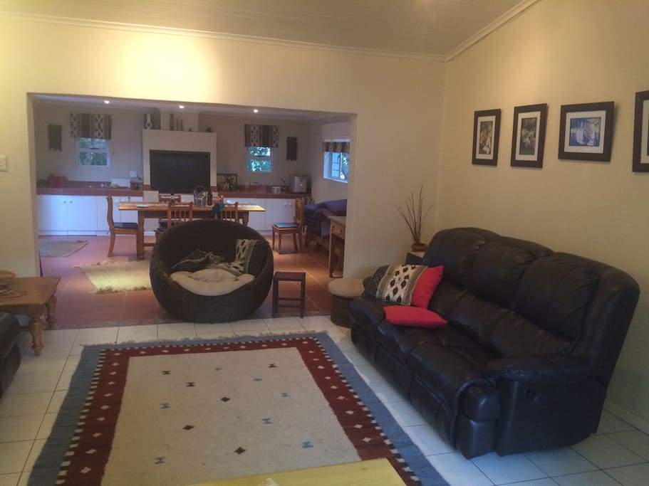 Downstairs lounge and dining room, includes indoor BBQ