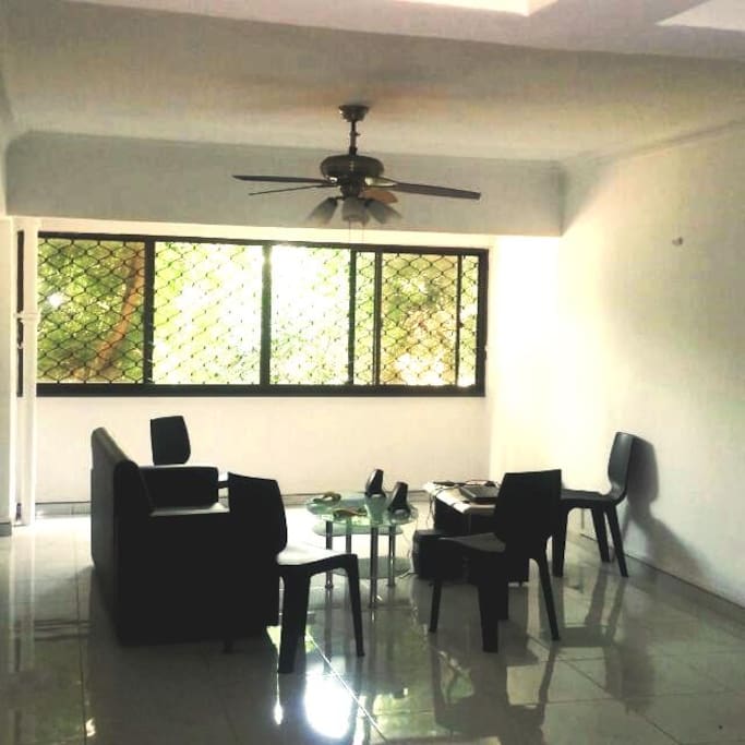The living room, spacious and simple!