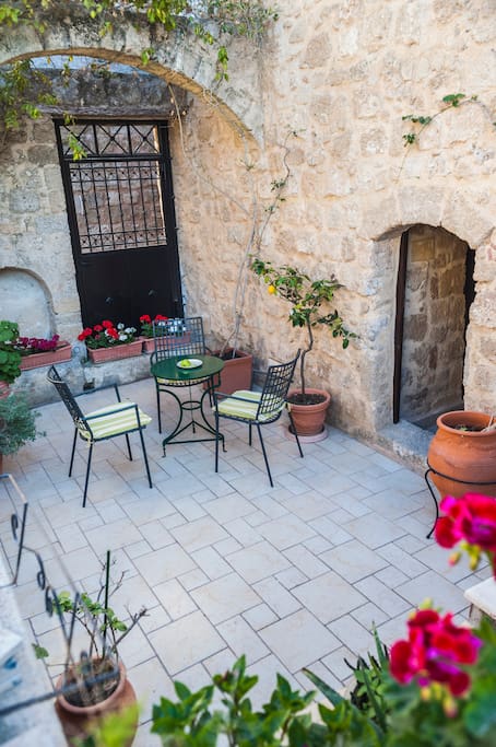 Ground floor terrace, leading into the kitchen. This is one of the houses entrances.