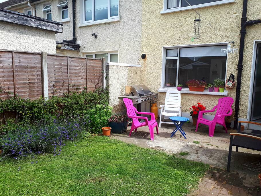 Private back garden with BBQ