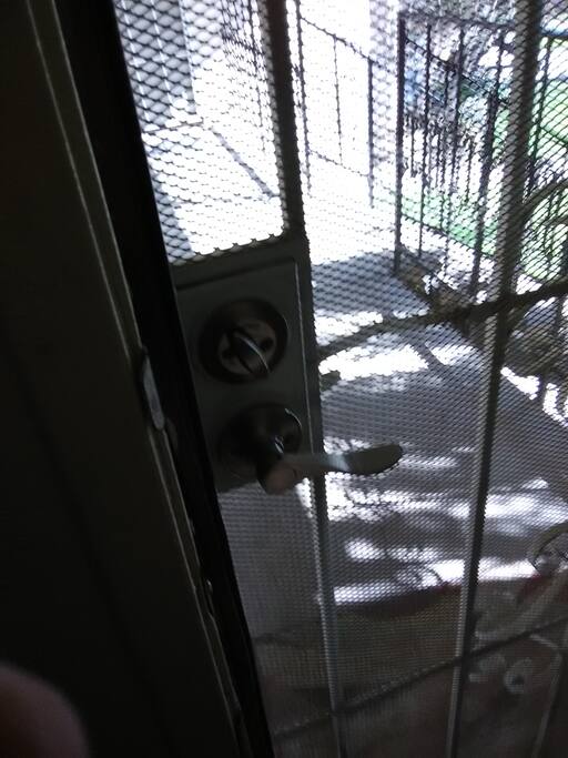 2nd floor, screen door & regular door