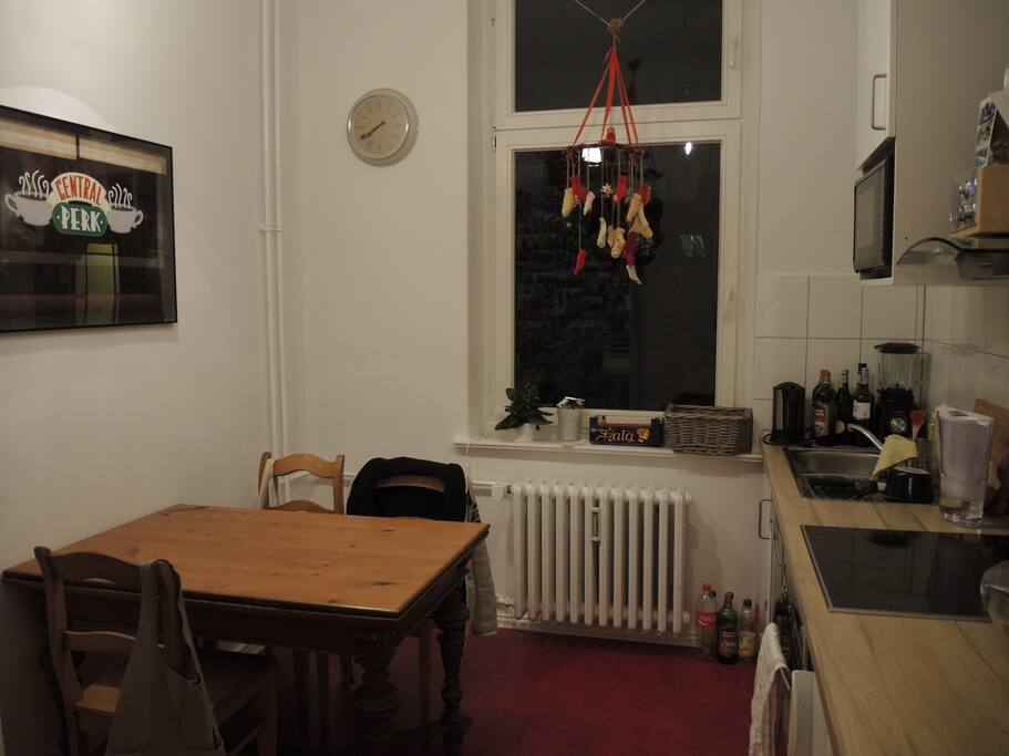 A comfortable table with four chairs