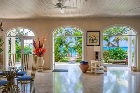 Luxury beachfront Villa with Chef, and staff