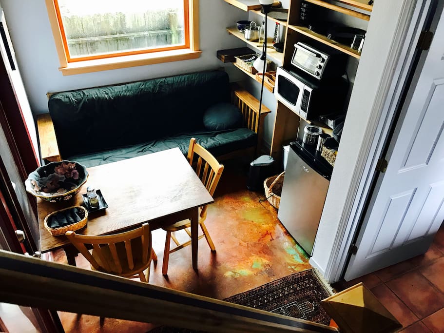 Your dining and living area
