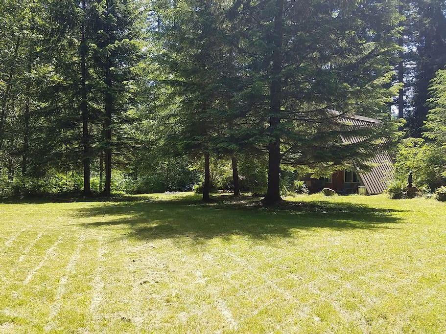 The cabin sits on 1 acre of private land next to state game land with many multi-purpose trails