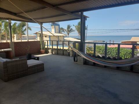 Beach house with an ocean view