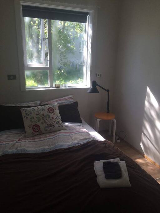 The smaller room, with the sleeping sofa (200*145) made for one in this picture, but can be made for two.