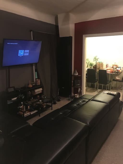 Couch and TV area