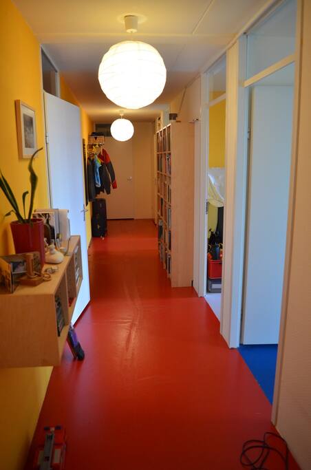 Colorful Corridor seen from the living