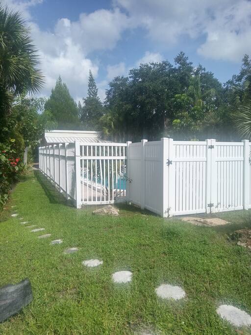 community pool is right outside back porch