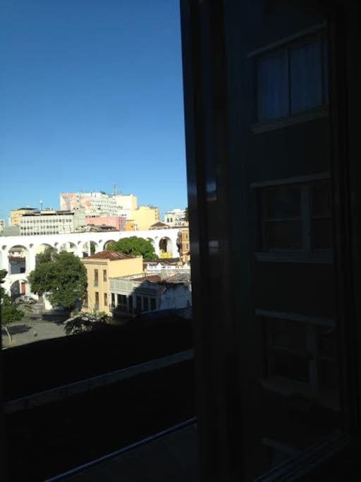 Vista dos Arcos da Lapa, da janela do apt