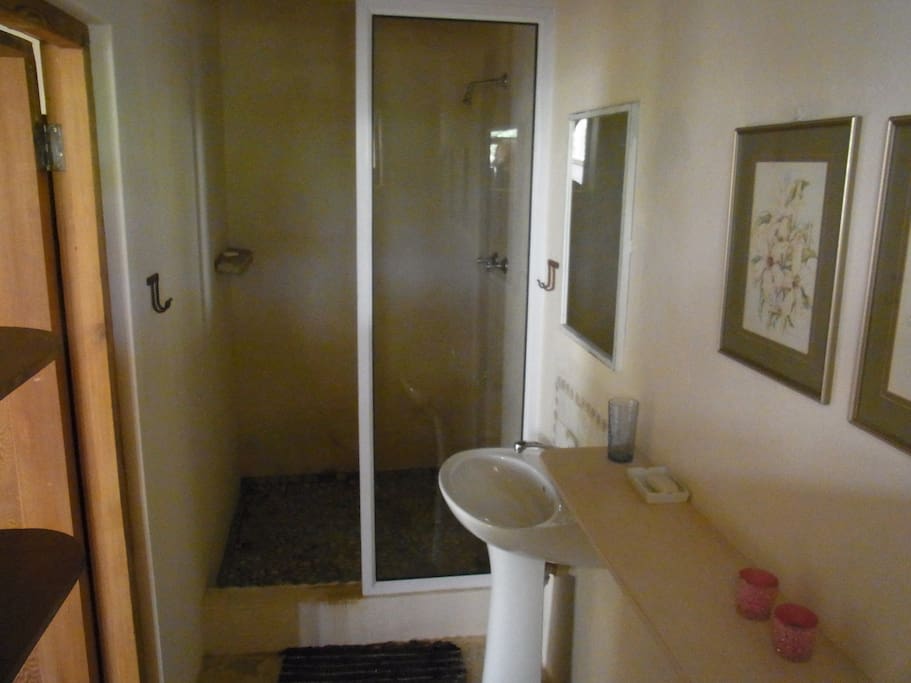 Ensuite half bathroom, shower/toilet