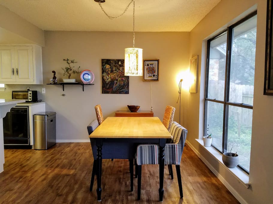Dining area. The buffet in back opens up to create more spaces for eating.