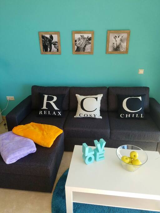 Relaxing lounge with sea views