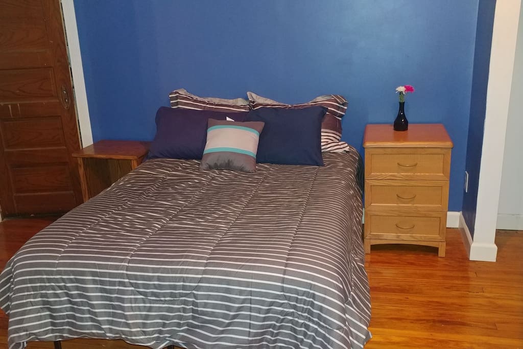 This is the private bedroom where you would stay that is off of the main living room