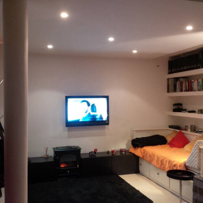 Living room with 2 sofa beds.