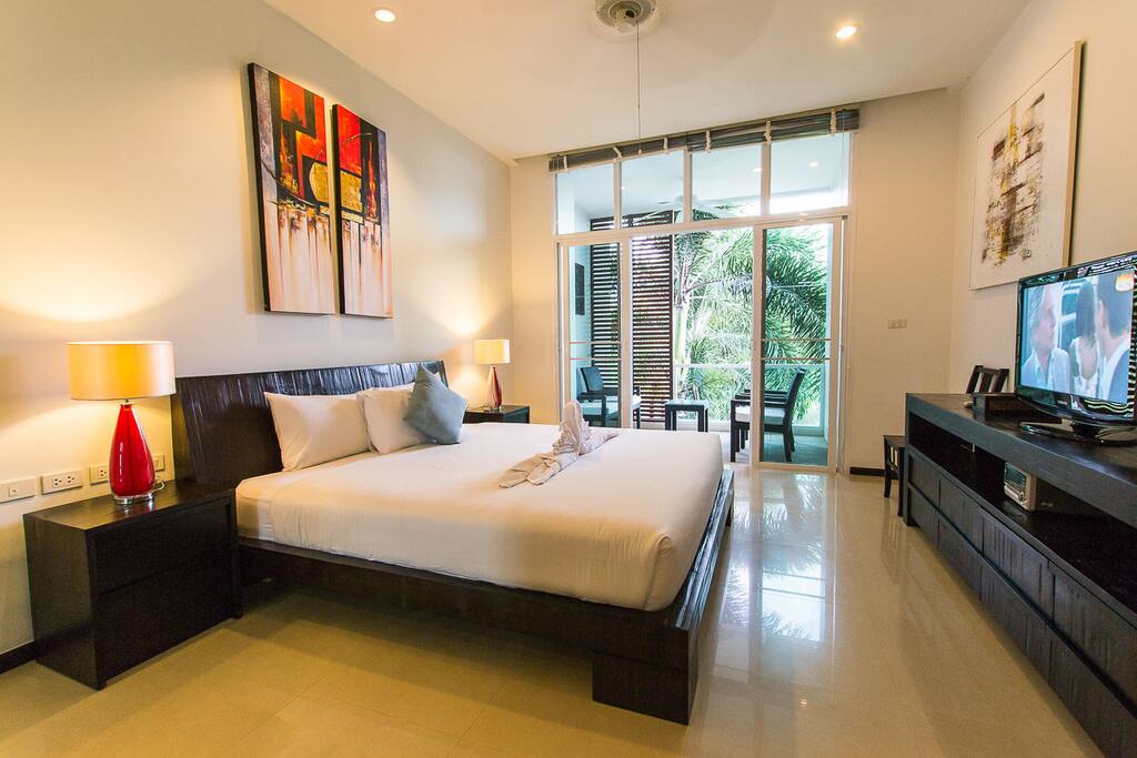 Bedrooms with broad balconies and views of the beautiful hilly green scenery.