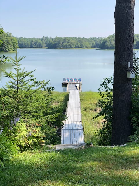 Huge view w/ private dock! Great Birds + Fishing!