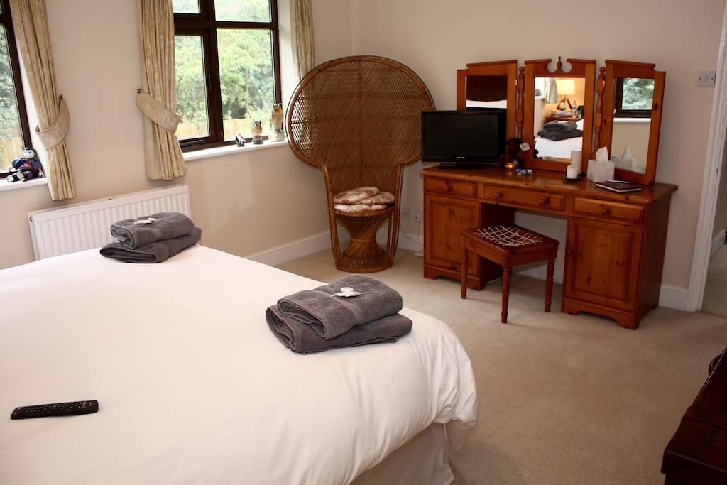 Your View While Getting Some ZZZ's In An Extra Large En-suite Bedroom With Private Bath And Power Shower, Comfy Super King Sized Hypnos Bed With Egyptian Cotton Bedding And Fluffy Towels