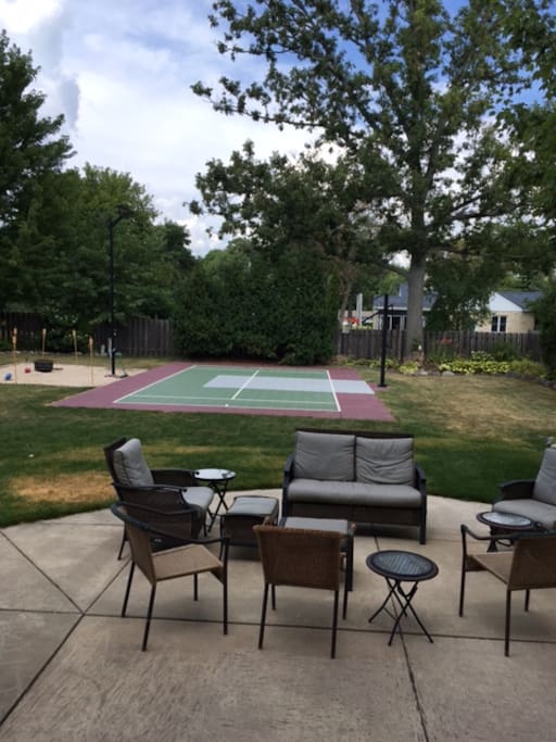 Backyard with Sport Court