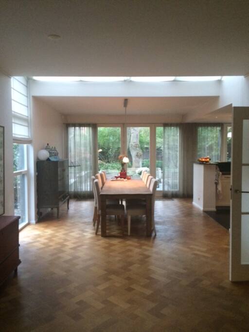 Big dining table seats 10