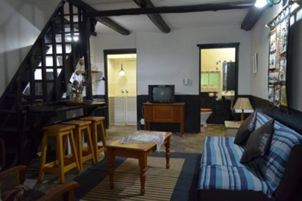 Lounge, Bathroom & Kitchenette
